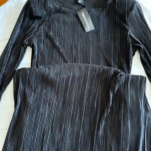Black Pleated Dress by [Brand]